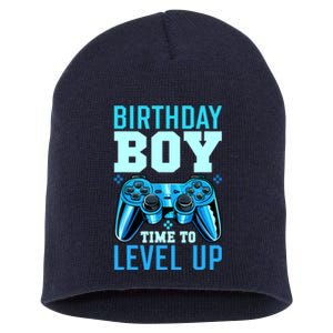 Birthday Boy Time To Level Up Matching Video Gamer Birthday Short Acrylic Beanie