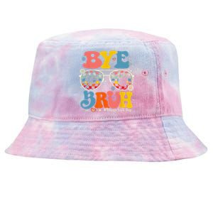 Bye Bruh Teachers Happy Last Day Of School Summer Funny Tie-Dyed Bucket Hat