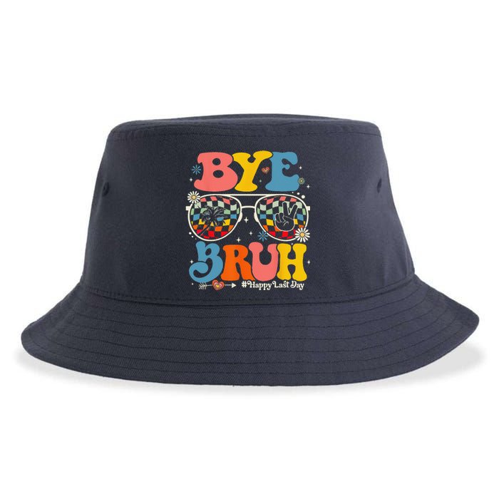 Bye Bruh Teachers Happy Last Day Of School Summer Funny Sustainable Bucket Hat