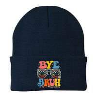 Bye Bruh Teachers Happy Last Day Of School Summer Funny Knit Cap Winter Beanie