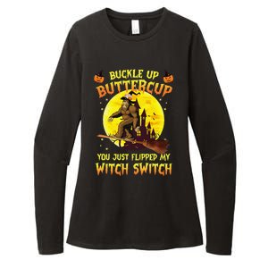 Bigfoot Buckle Up Buttercup You Just Flipped Womens CVC Long Sleeve Shirt