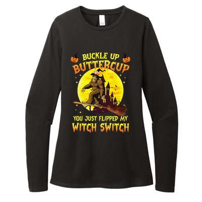 Bigfoot Buckle Up Buttercup You Just Flipped Womens CVC Long Sleeve Shirt