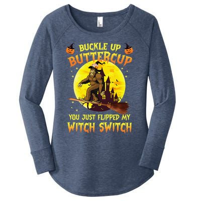 Bigfoot Buckle Up Buttercup You Just Flipped Women's Perfect Tri Tunic Long Sleeve Shirt