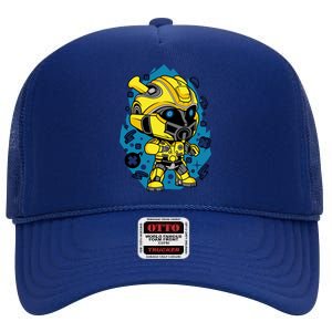 Bumblebee High Crown Mesh Back Trucker Hat