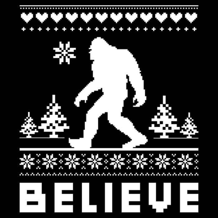 Bigfoot Believe Ugly Christmas Sweater Sasquatch Bucket Hat