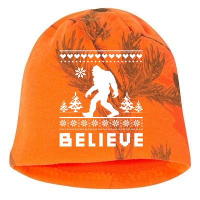 Bigfoot Believe Ugly Christmas Sweater Sasquatch Kati - Camo Knit Beanie