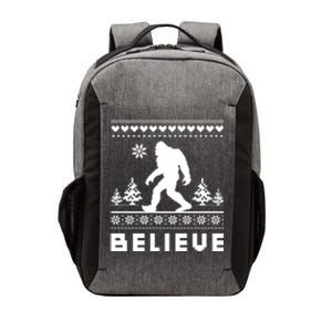 Bigfoot Believe Ugly Christmas Sweater Sasquatch Vector Backpack