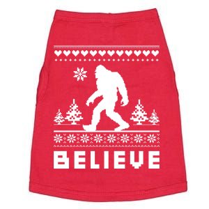 Bigfoot Believe Ugly Christmas Sweater Sasquatch Doggie Tank