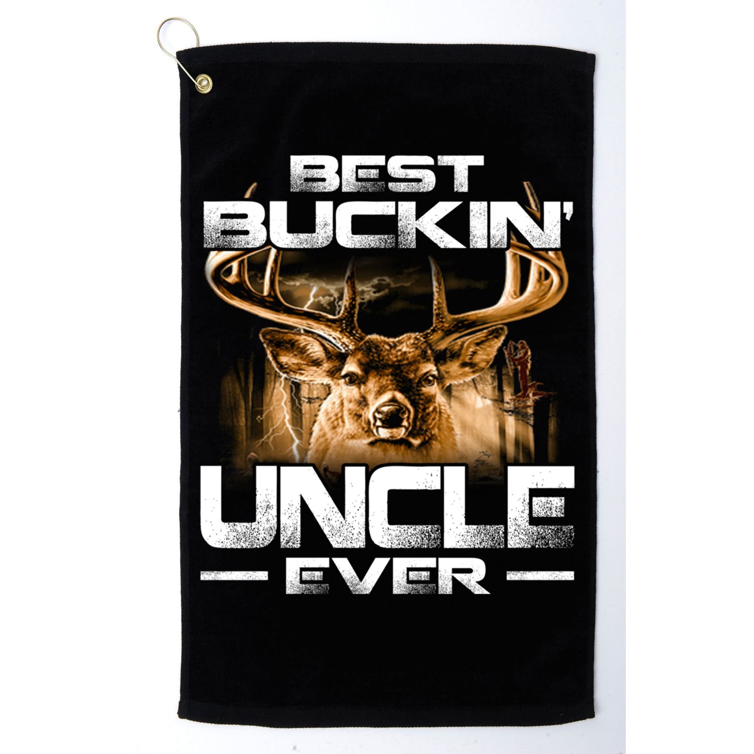 Best Buckin Uncle Ever Deer Hunting Bucking Father Gift Golf Towel