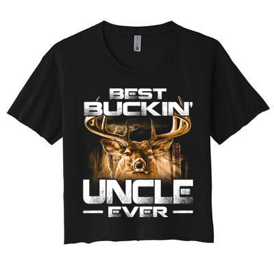 Best Buckin Uncle Ever Deer Hunting Bucking Father Gift Crop Top