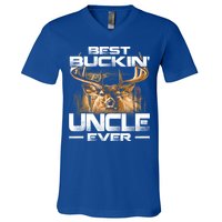 Best Buckin Uncle Ever Deer Hunting Bucking Father Gift V-Neck T-Shirt