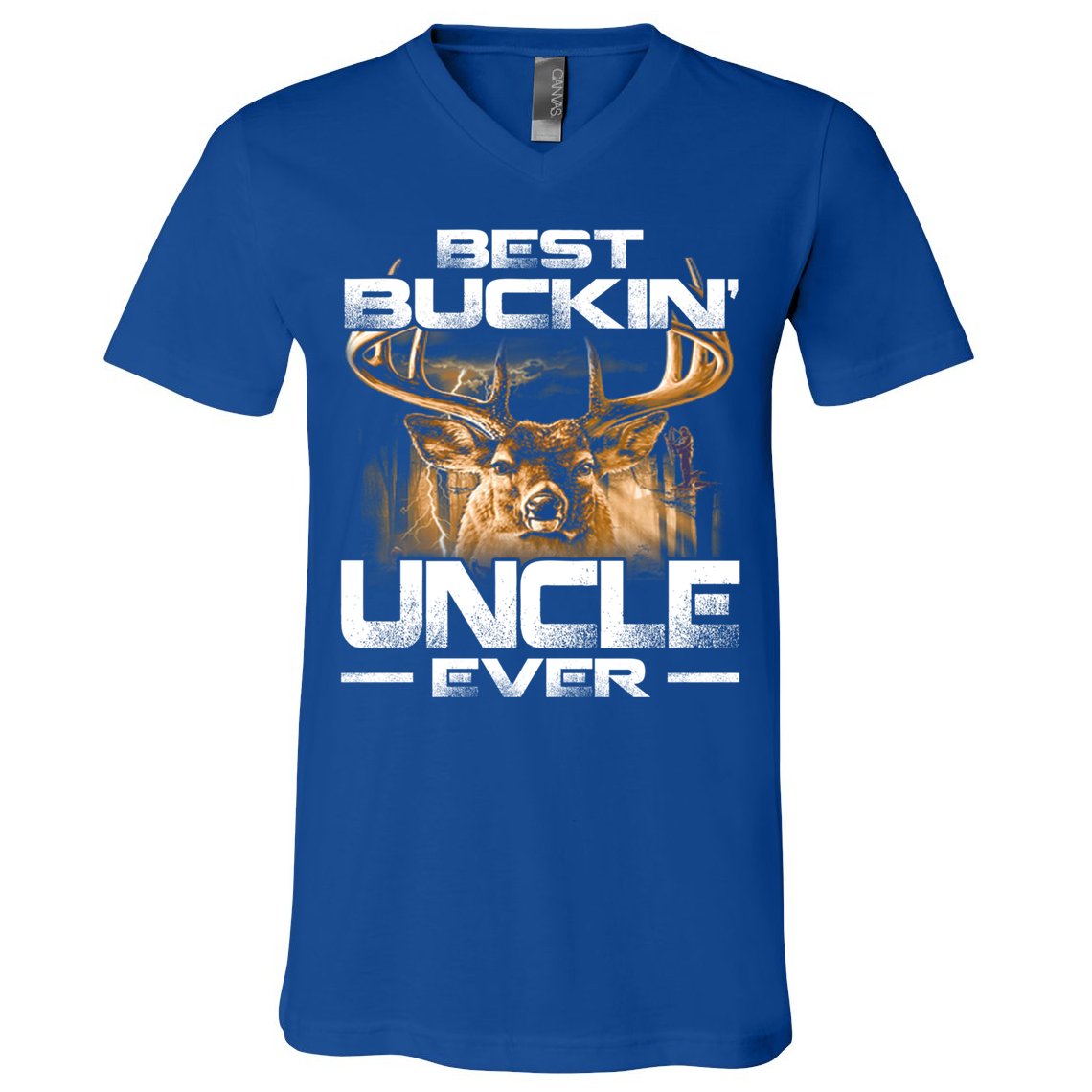 Best Buckin Uncle Ever Deer Hunting Bucking Father Gift V-Neck T-Shirt