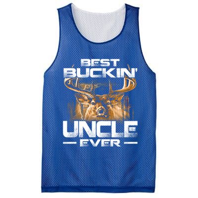 Best Buckin Uncle Ever Deer Hunting Bucking Father Gift Mesh Reversible Basketball Jersey Tank