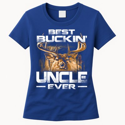 Best Buckin Uncle Ever Deer Hunting Bucking Father Gift Womens T-Shirt