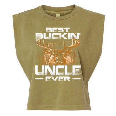 Best Buckin Uncle Ever Deer Hunting Bucking Father Gift Garment-Dyed Women's Muscle Tee