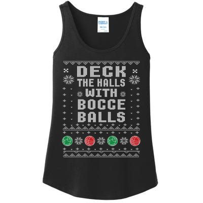 Bocce Balls Ugly Christmas Pattern Italian Gift Ladies Essential Tank