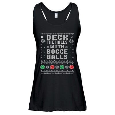 Bocce Balls Ugly Christmas Pattern Italian Gift Ladies Essential Flowy Tank