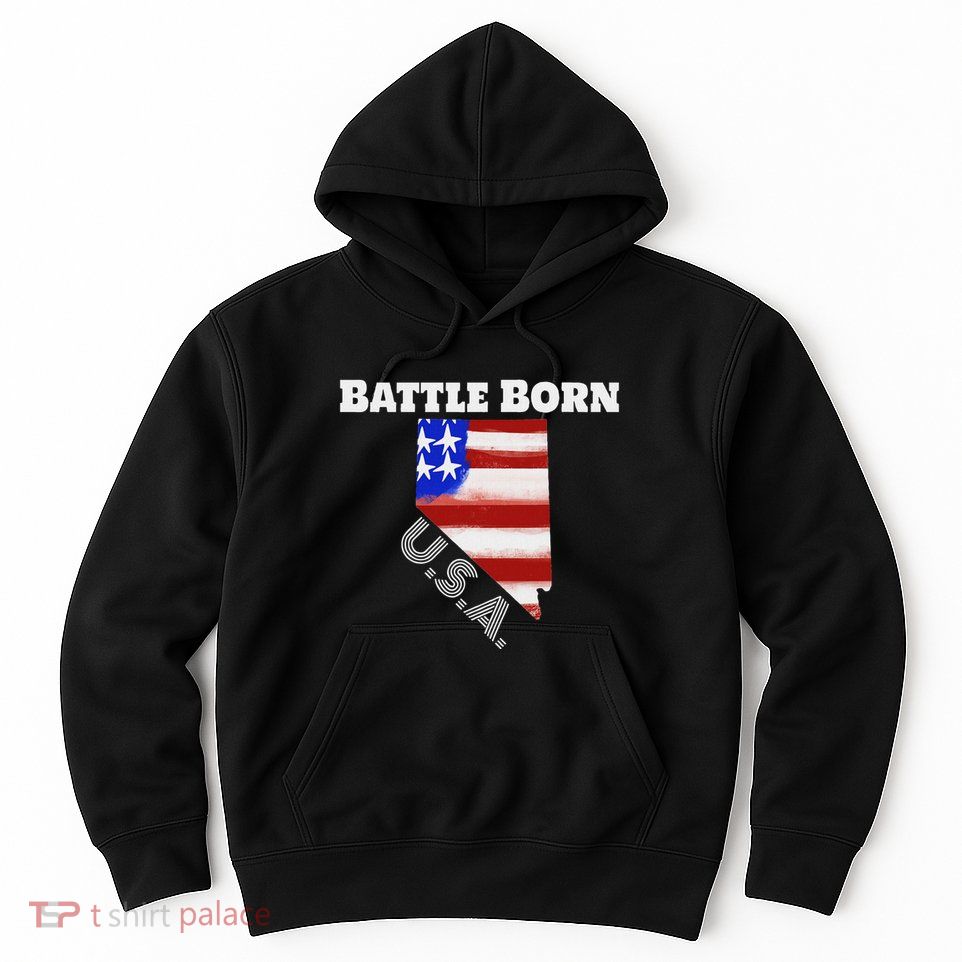 Battle Born Usa Nevada State Hoodie