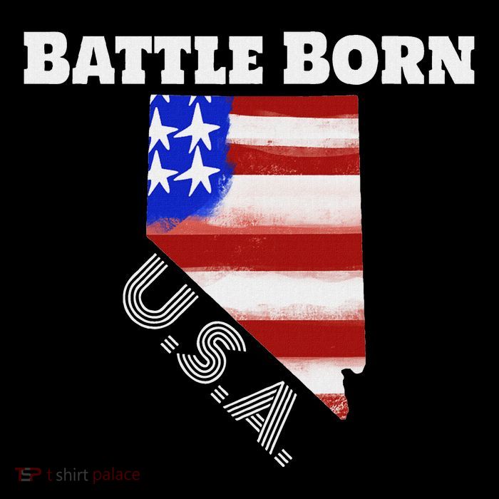 Battle Born Usa Nevada State T-Shirt