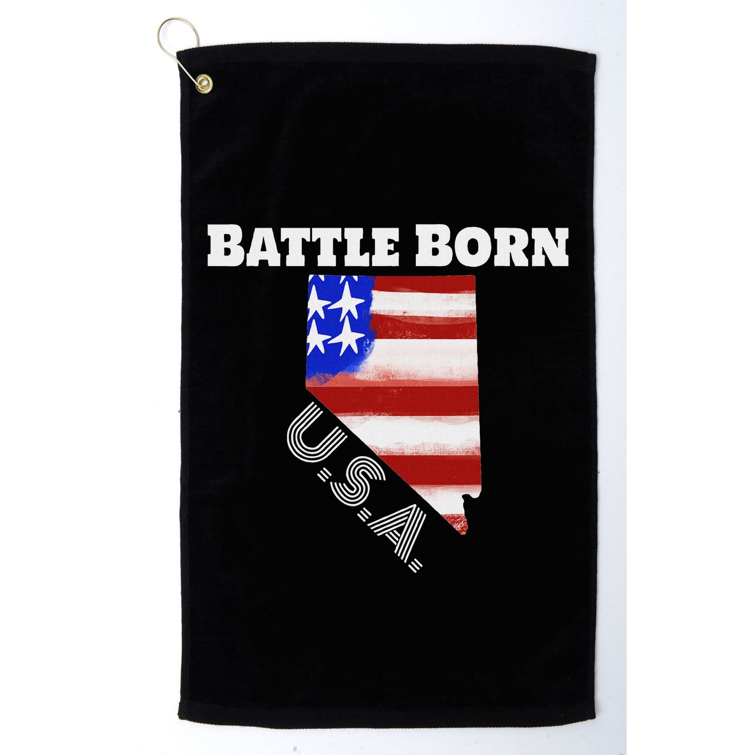 Battle Born Usa Nevada State Golf Towel