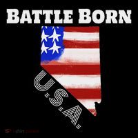 Battle Born Usa Nevada State Women's V-Neck T-Shirt