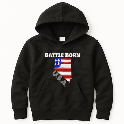 Battle Born Usa Nevada State Kids Hoodie