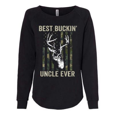 Best Buckin Uncle Ever Whitetail Buck Deer USA ON BACK Womens California Wash Sweatshirt