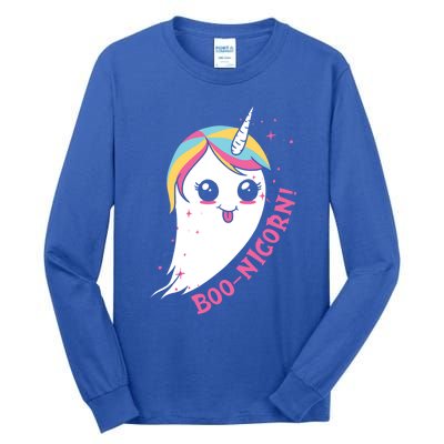 Boonicorn BooNicorn Unicorn Ghost Funny Cute Halloween Boo! Gift Tall Long Sleeve T-Shirt