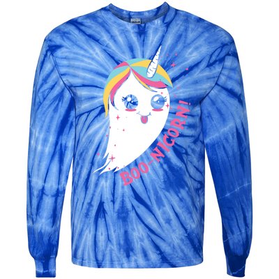 Boonicorn BooNicorn Unicorn Ghost Funny Cute Halloween Boo! Gift Tie-Dye Long Sleeve Shirt