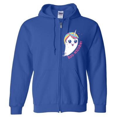 Boonicorn BooNicorn Unicorn Ghost Funny Cute Halloween Boo! Gift Full Zip Hoodie