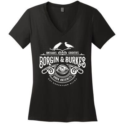 Borgin & Burkes Unusual And Ancient Wizarding Artefacts. Wizard Women's V-Neck T-Shirt