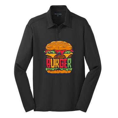 Burger Silk Touch Performance Long Sleeve Polo