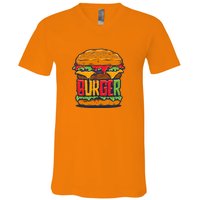 Burger V-Neck T-Shirt