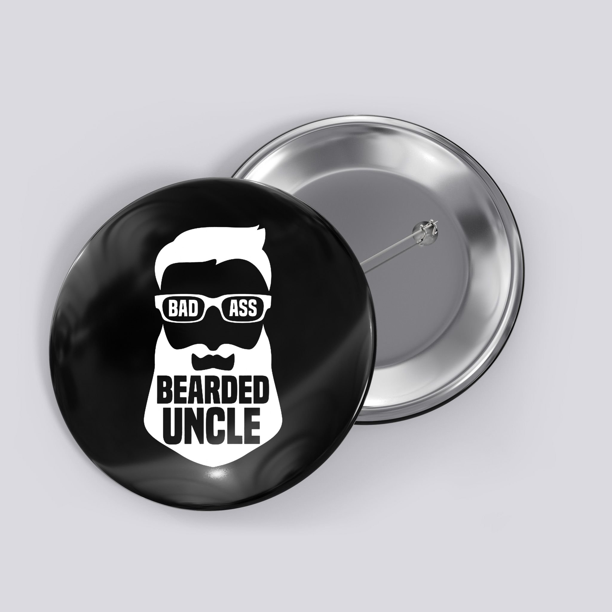 Badass Bearded Uncle Button