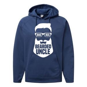 Badass Bearded Uncle Performance Fleece Hoodie