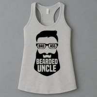 Badass Bearded Uncle Womens Tank Top