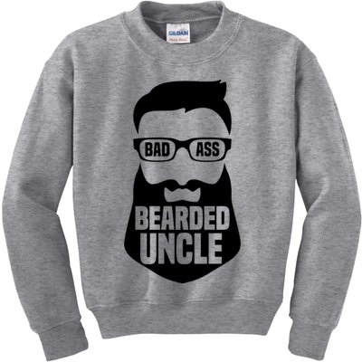 Badass Bearded Uncle Kids Sweatshirt