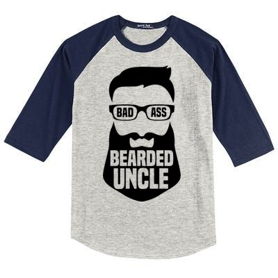 Badass Bearded Uncle Kids Colorblock Raglan Jersey