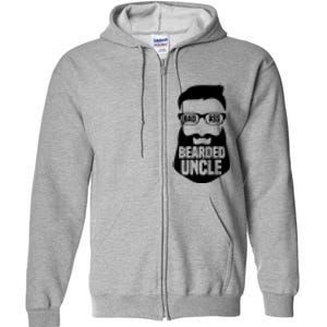 Badass Bearded Uncle Full Zip Hoodie