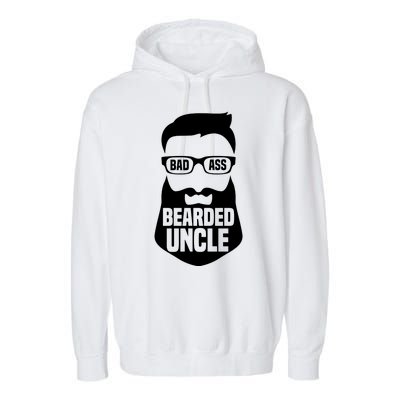 Badass Bearded Uncle Garment-Dyed Fleece Hoodie