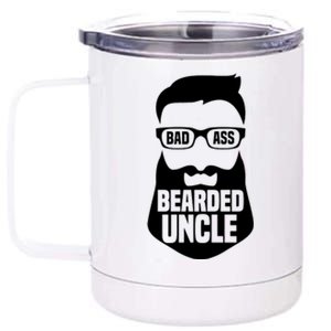 Badass Bearded Uncle 12 oz Stainless Steel Tumbler Cup