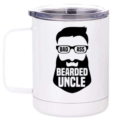 Badass Bearded Uncle 12 oz Stainless Steel Tumbler Cup