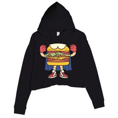 Burger Crop Fleece Hoodie