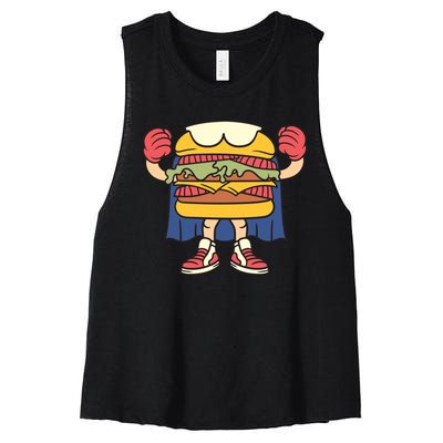 Burger Women's Racerback Cropped Tank