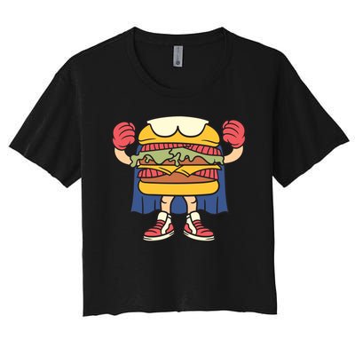 Burger Women's Crop Top Tee