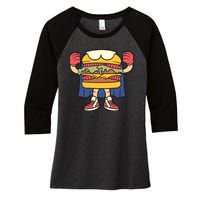 Burger Women's Tri-Blend 3/4-Sleeve Raglan Shirt