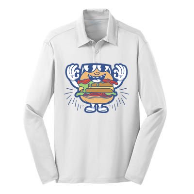 Burger Silk Touch Performance Long Sleeve Polo