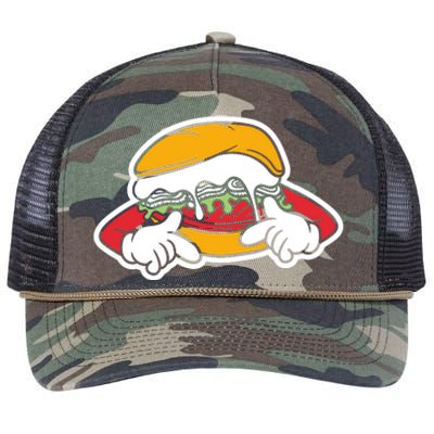 Burger Retro Rope Trucker Hat Cap