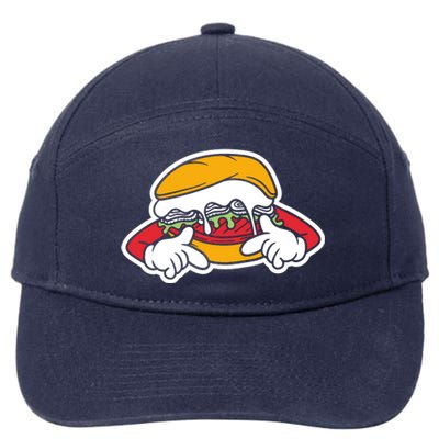 Burger 7-Panel Snapback Hat