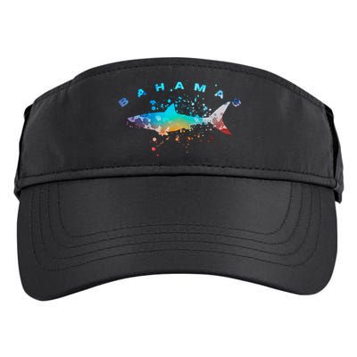 Bahamas Beach Vacation Great White Shark Art Vintage Graphic Gift Adult Drive Performance Visor